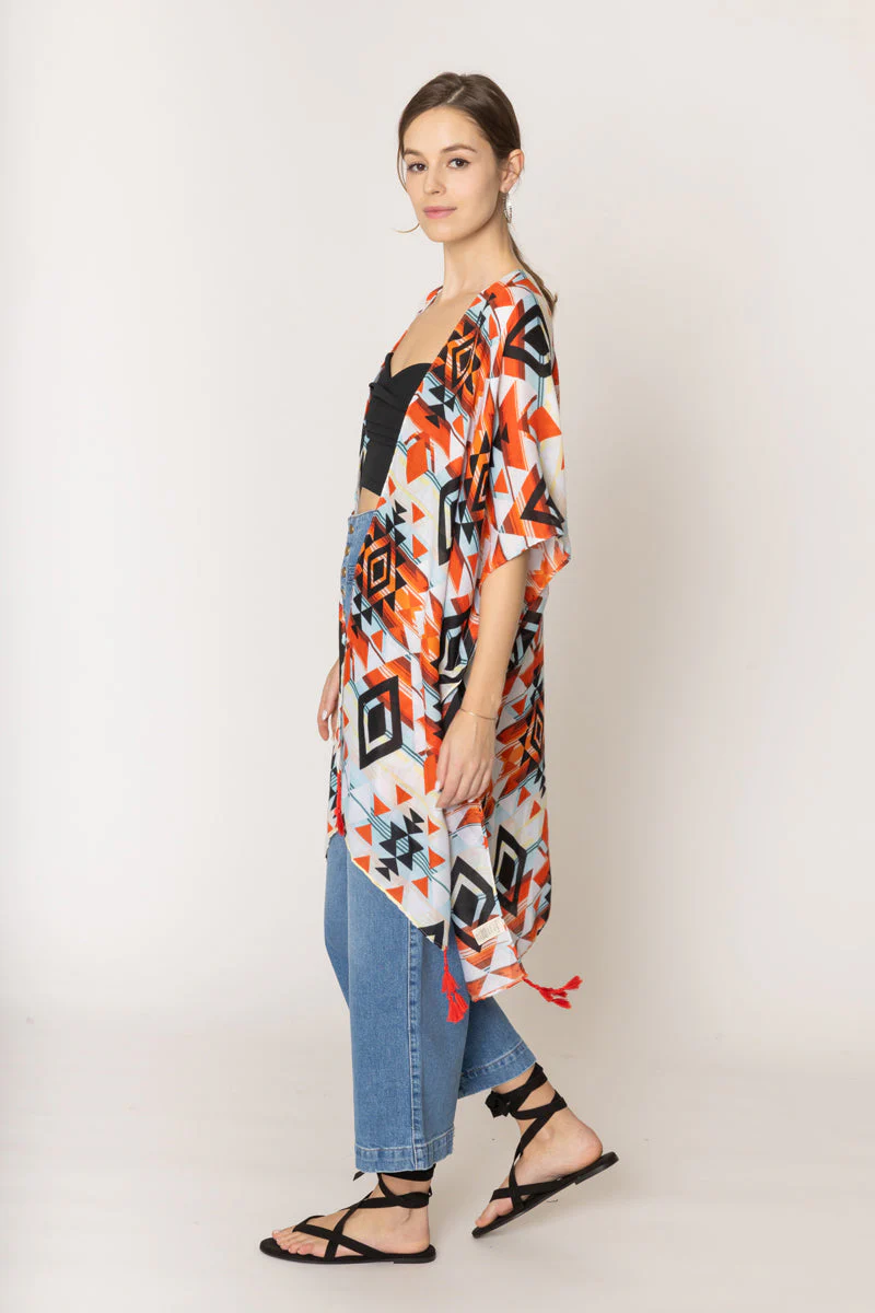 Aztec Print Kimono - Image 3