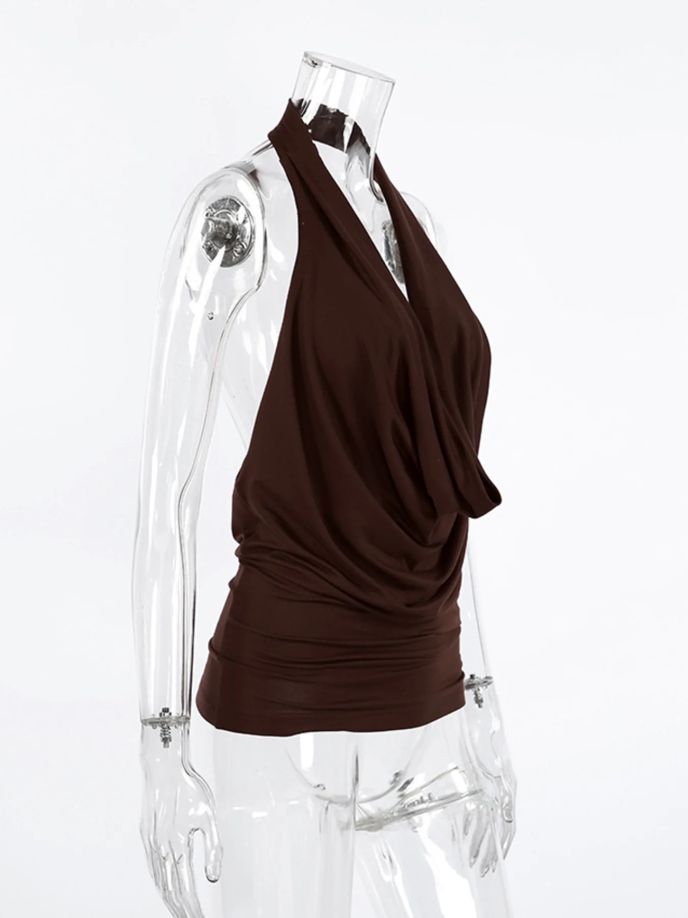 Backless Halter Cowl Neck Cami - Image 7