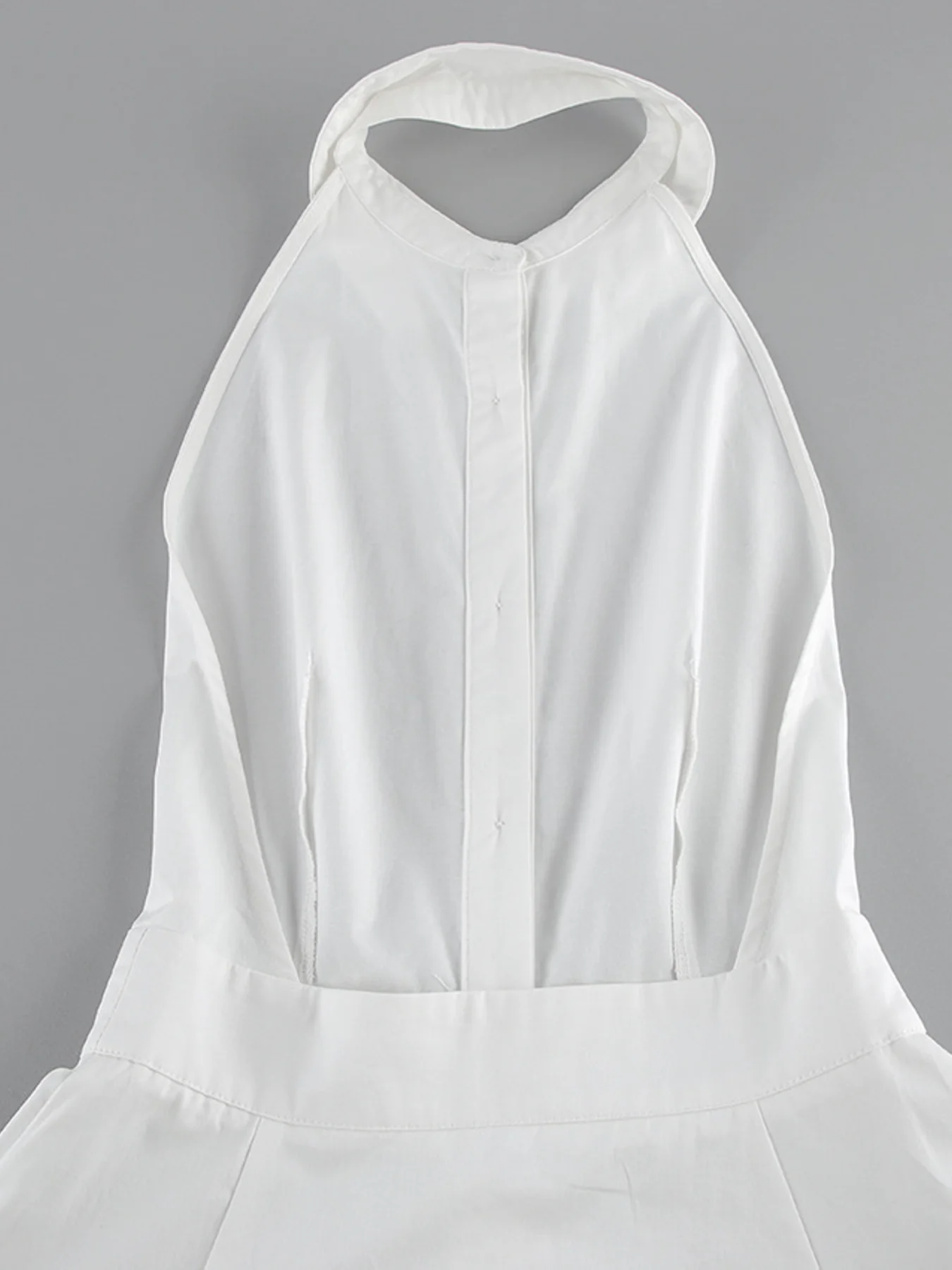 Backless Sleeveless Button Front Maxi Dress - Image 9