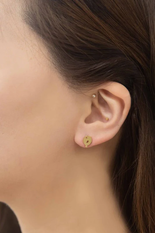 Balloon Stud Earrings | Gold - Image 2