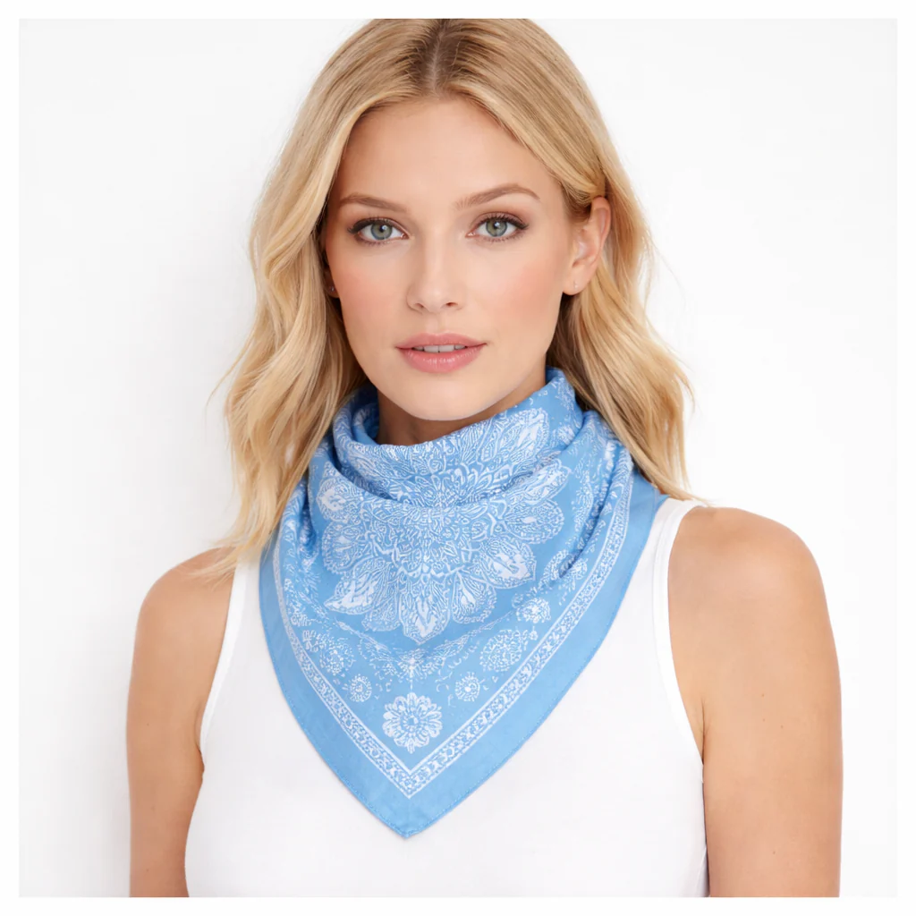 Bandana Print Square Scarf - Image 4