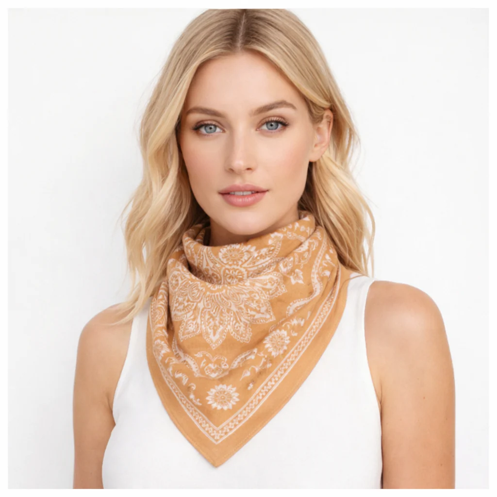 Bandana Print Square Scarf - Image 5