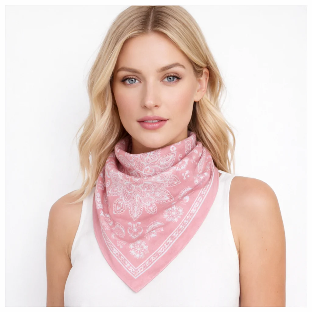 Bandana Print Square Scarf - Image 6