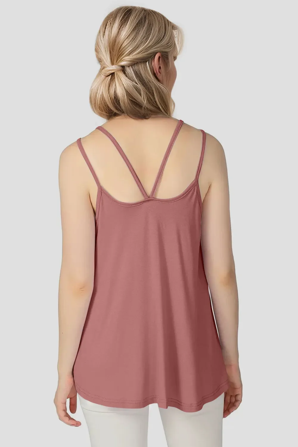 Basic Bae Bamboo Scoop Neck Double Spaghetti Straps Cami - Image 4