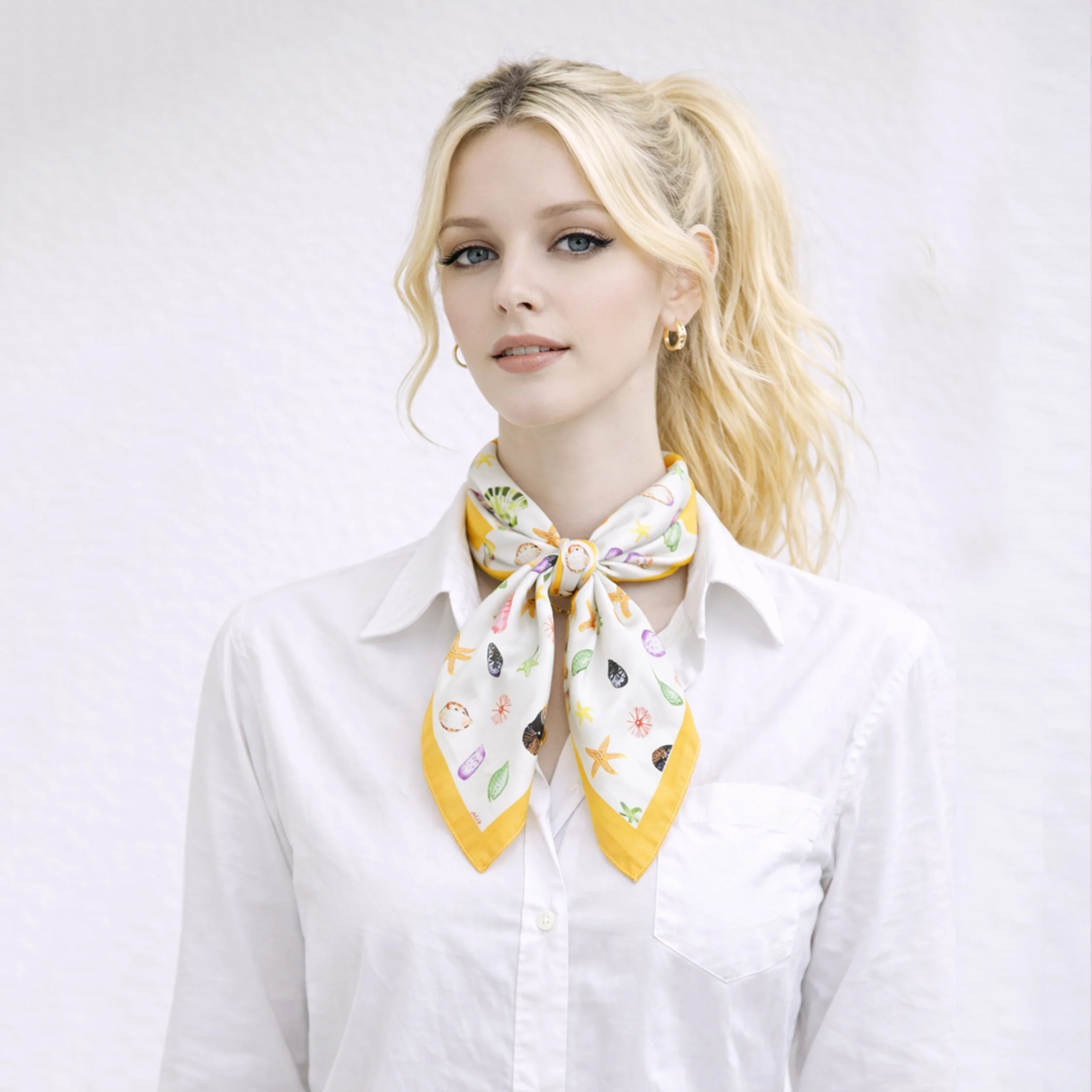 Beach Day Print Square Scarf - Image 10