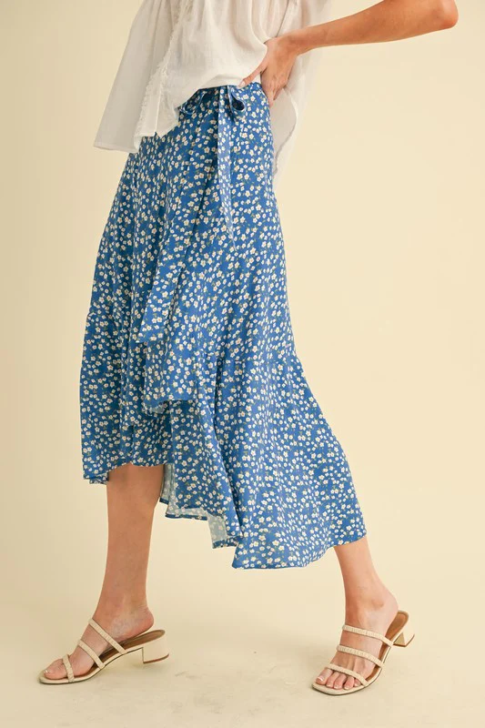 Berti Floral Wrap Skirt - Image 15