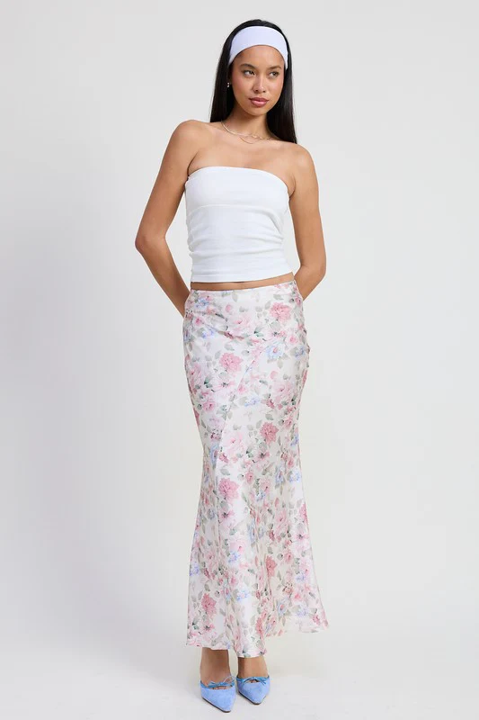 BIAS FLORAL MAXI SKIRT - Image 4