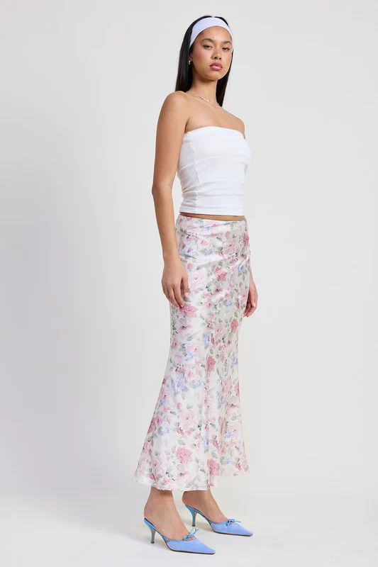 BIAS FLORAL MAXI SKIRT - Image 5