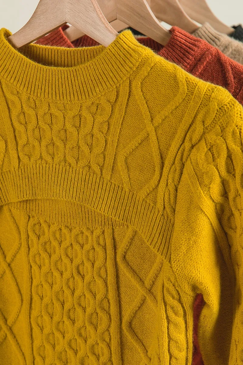 BiBi Cable-Knit Sweater with Cut Out Chest Detail - Image 2