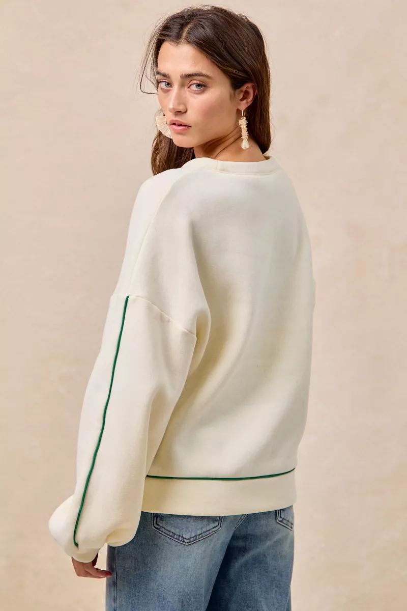 BiBi Cactus Embroidered Fleece Sweatshirt - Image 13