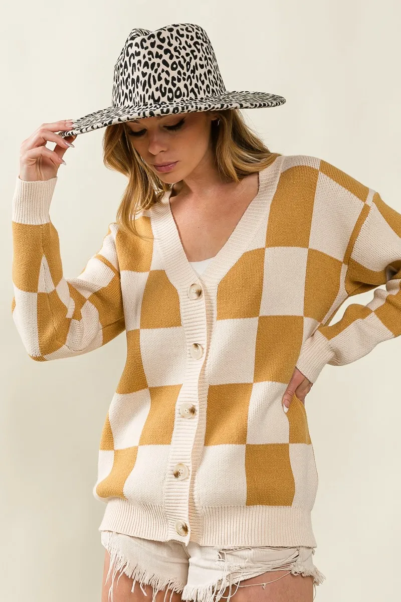 BiBi Checked V-neck Cardigan - Image 13