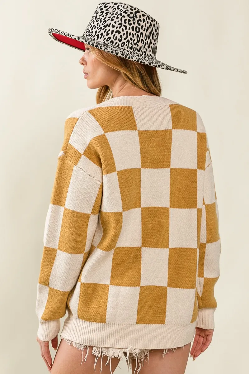 BiBi Checked V-neck Cardigan - Image 14