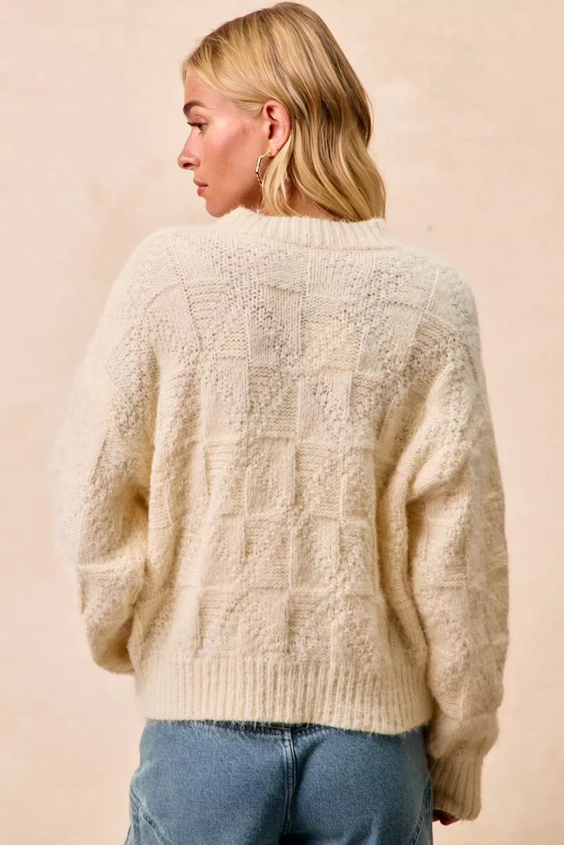 BiBi Checker Board Drop Shoulder Sweater - Image 22