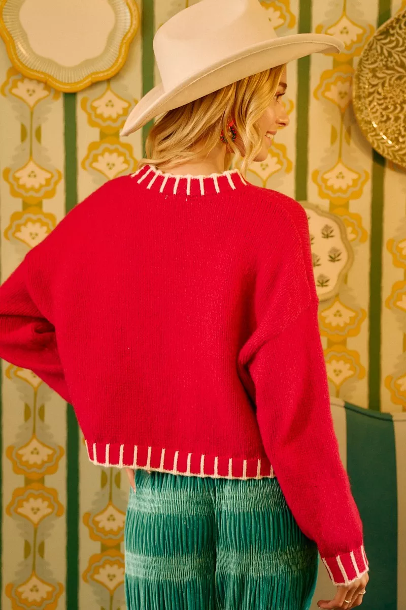 BiBi Christmas Theme Sequin Lattering Sweater - Image 25
