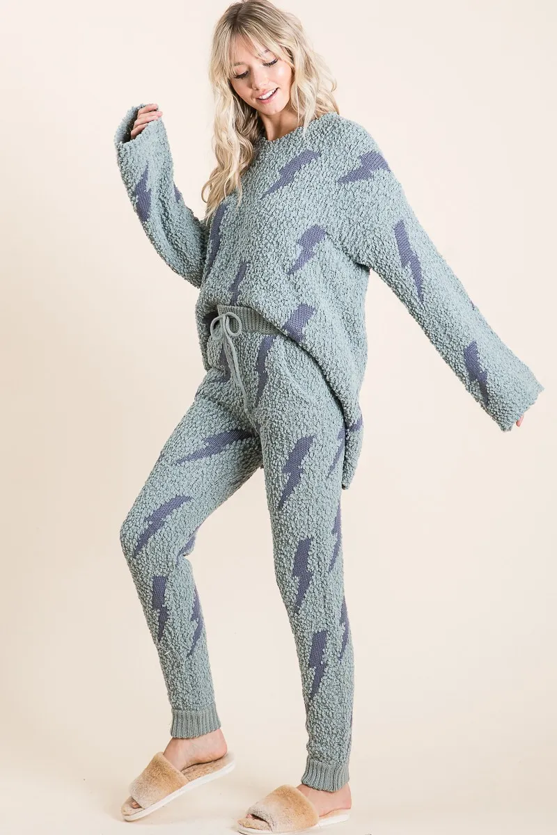 BiBi Cozy Soft Hairy Popcorn Sweater Pants - Image 11