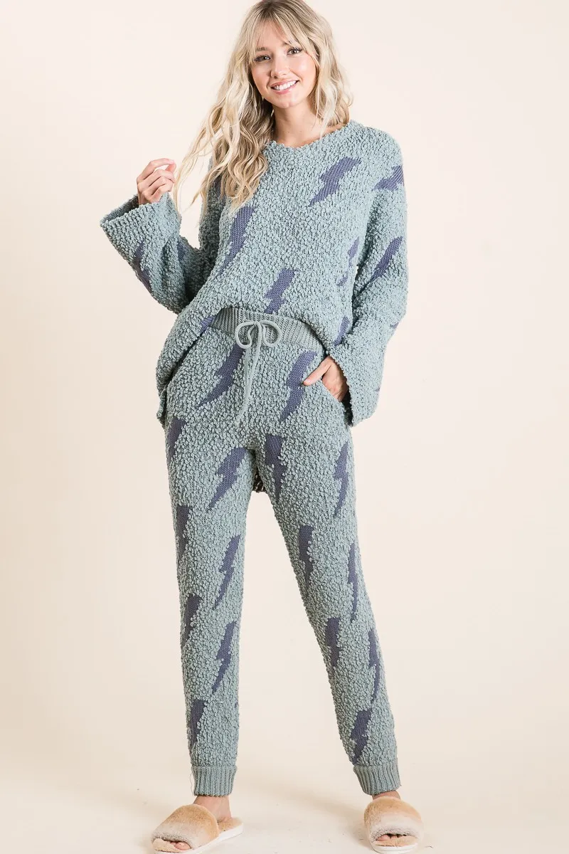 BiBi Cozy Soft Hairy Popcorn Sweater Pants - Image 5