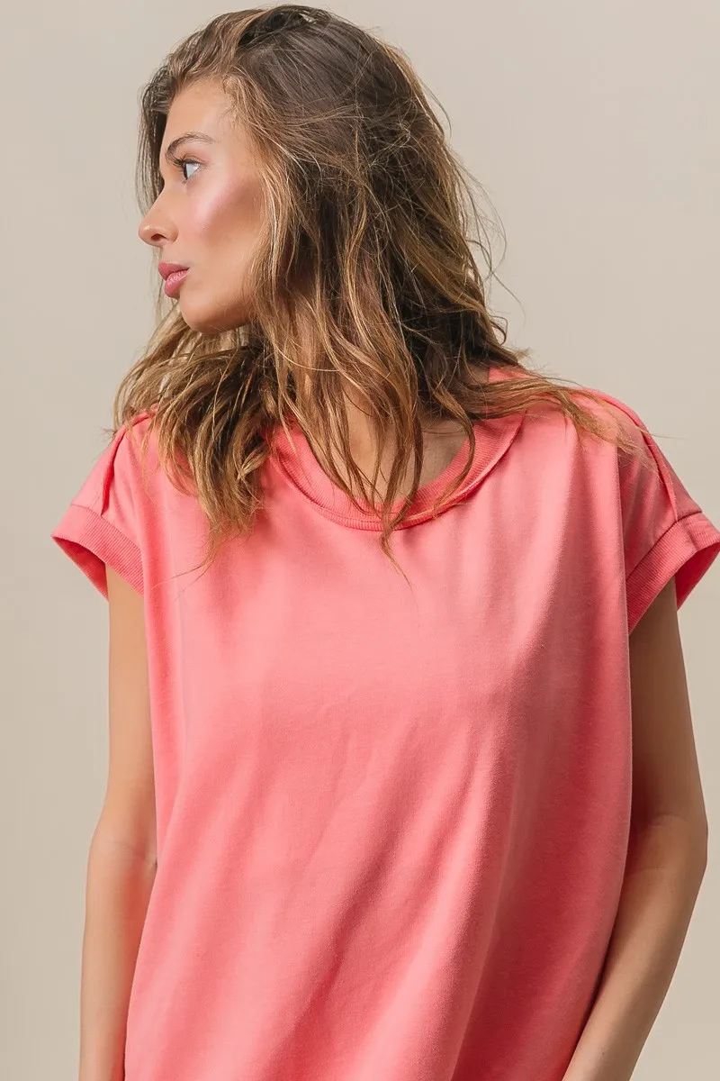 BiBi French Terry Drop Shoulder Basic Top - Image 15