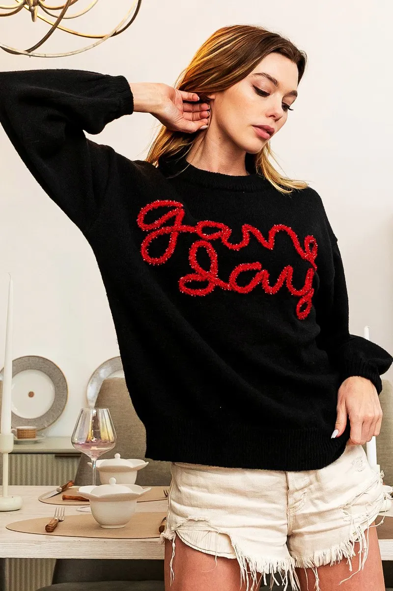 BiBi Game Day Metallic Letter Sweater - Image 10