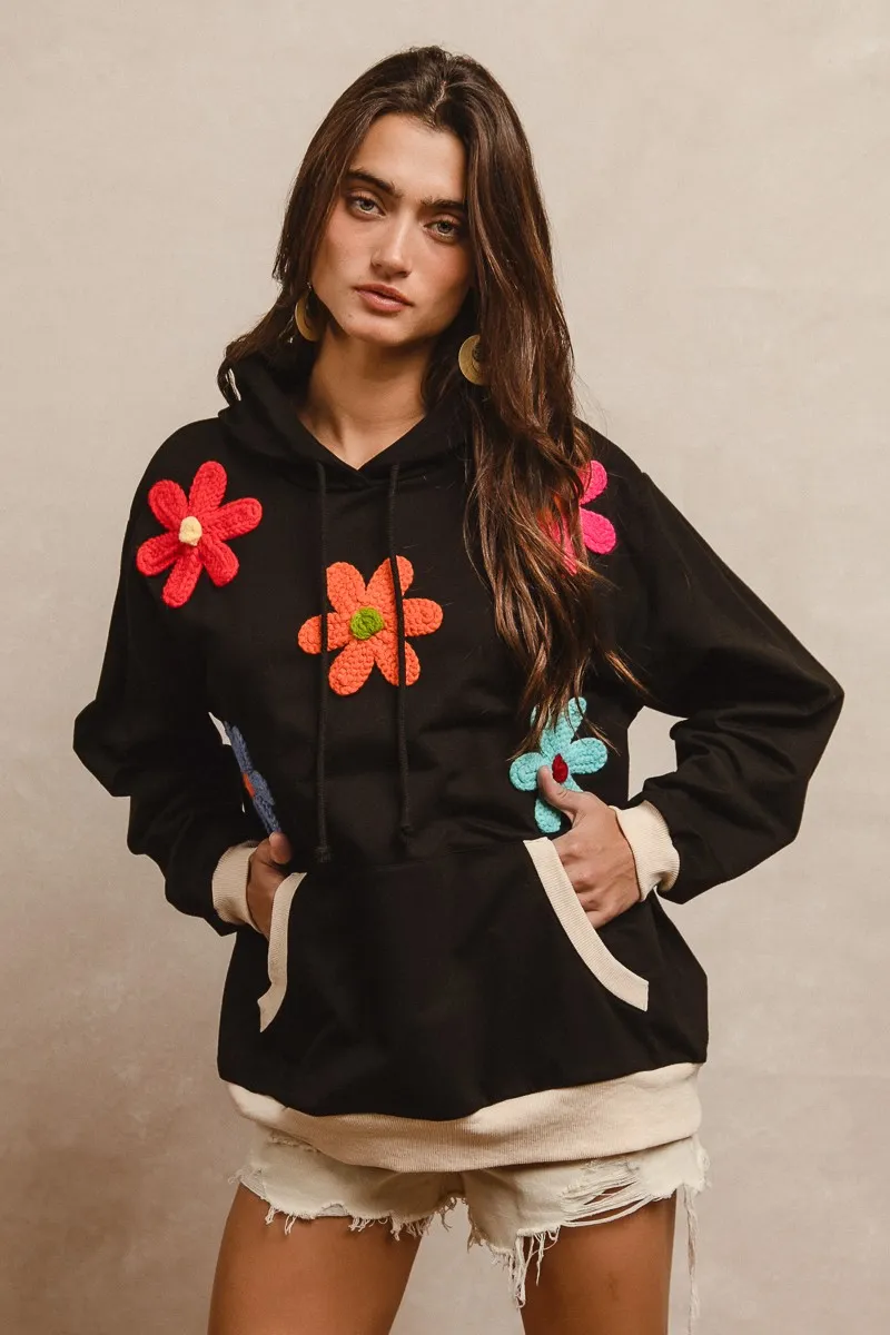 BiBi Patched Hoodie Top - Image 3