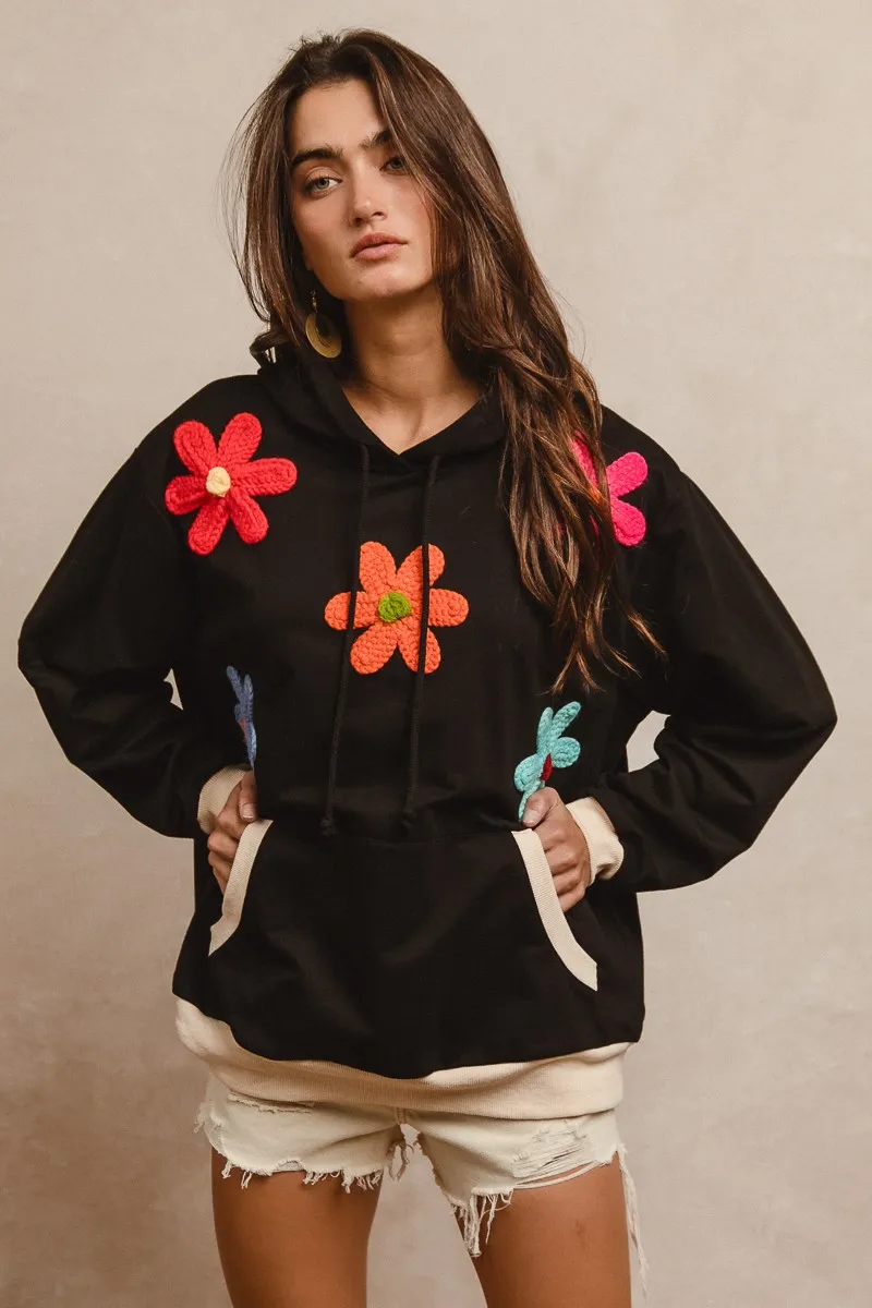 BiBi Patched Hoodie Top - Image 4