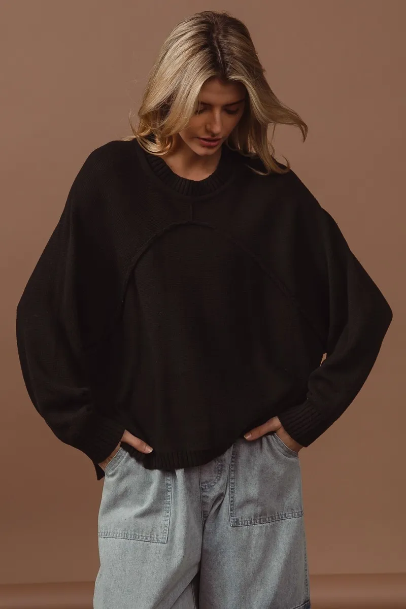 BiBi Raw Edge Arch Detailed Knit Top - Image 3