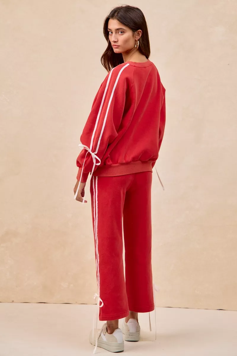 BiBi Side Lined Bow Details Fleece Sweatpants - Image 13