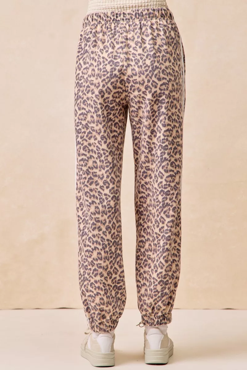 BiBi Side Lines Leopard Track Pants - Image 4