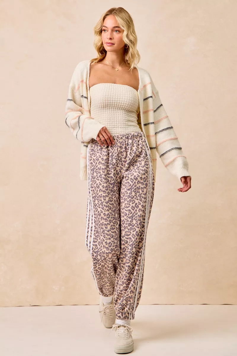 BiBi Side Lines Leopard Track Pants - Image 7