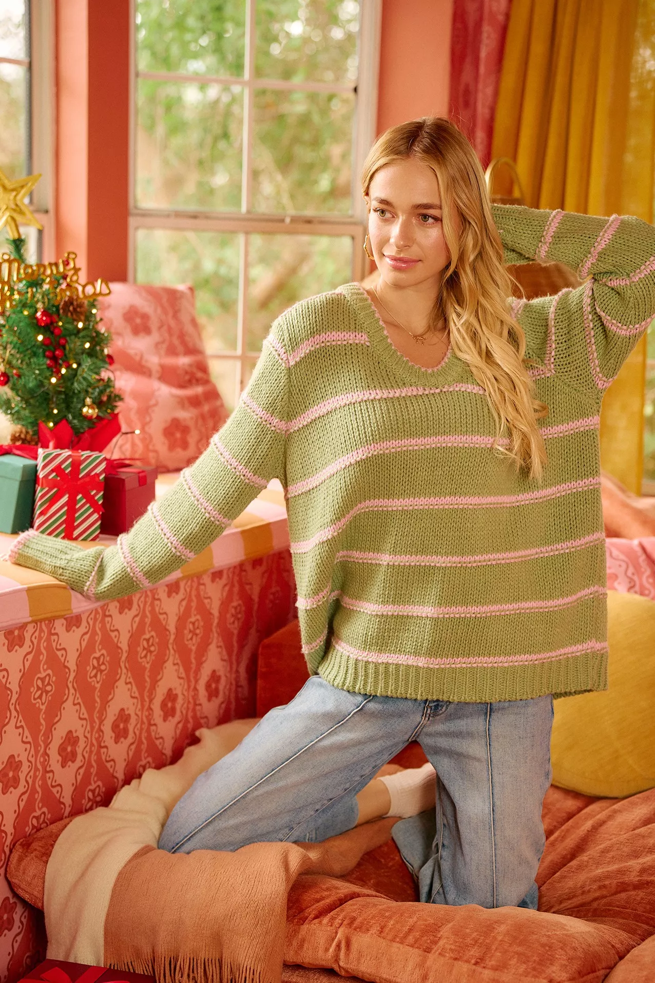 BiBi Striped Long Sleeve Sweater - Image 28