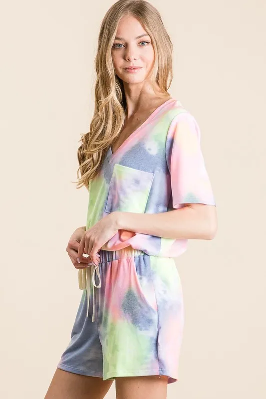 BiBi Tie Dye Casual Shorts with Twill Tape Drawstring - Image 8