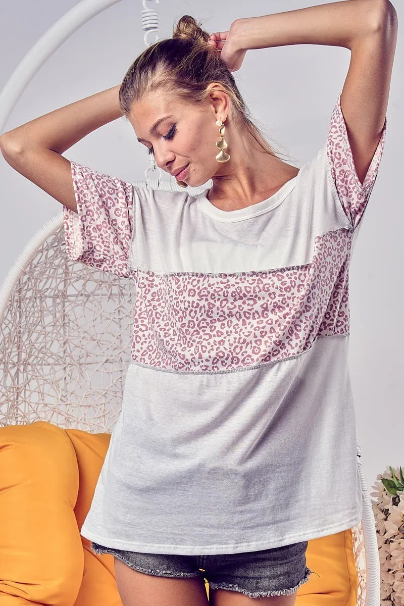 BiBi Triblend Knit with Leopard Block Out Stitching - Image 3