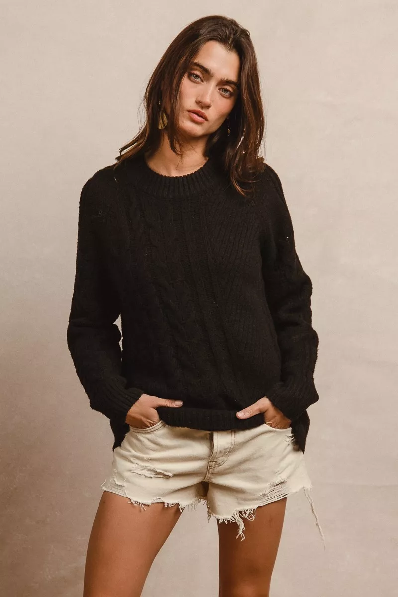 BiBi Twist Knitted Open Shoulder Sweater - Image 5