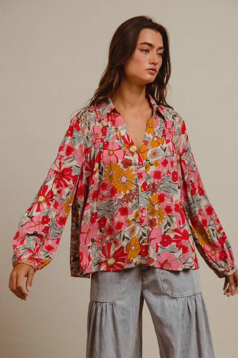 BiBi Woven Floral Printed Shirt Top - Image 12