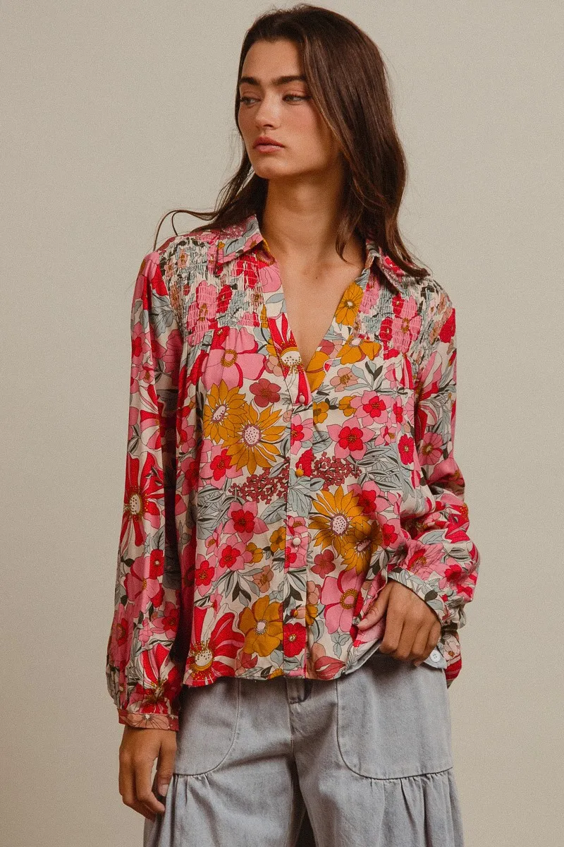 BiBi Woven Floral Printed Shirt Top - Image 14