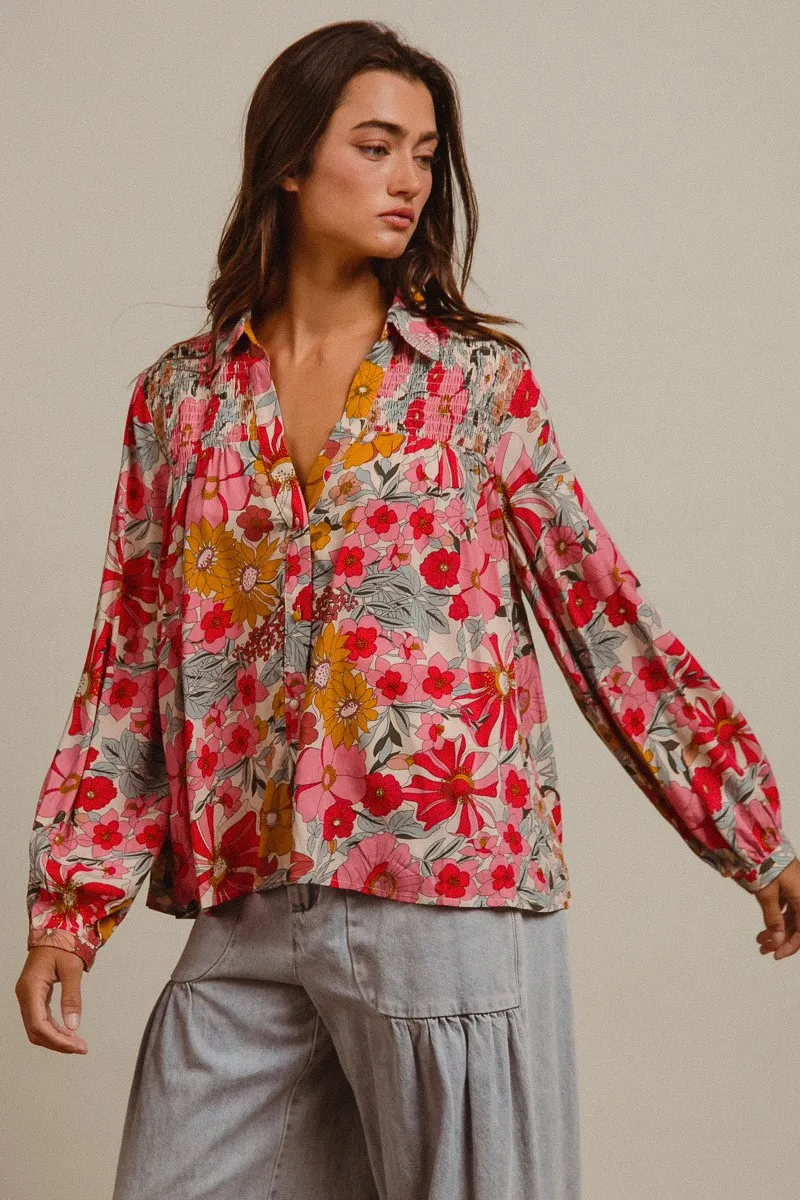 BiBi Woven Floral Printed Shirt Top - Image 15