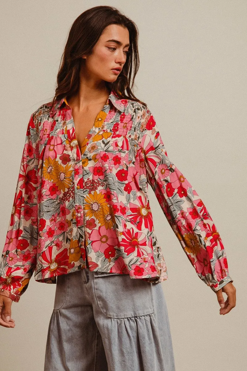 BiBi Woven Floral Printed Shirt Top - Image 16