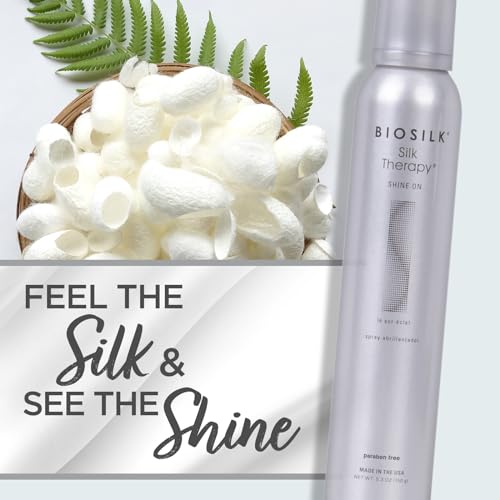 BioSilk Silk Therapy Shine On, Hairspray For Controlling Frizz & Providing Brilliant Shine, Sulfate, Paraben, & Cruelty-Free, 5.3 Oz - Image 7