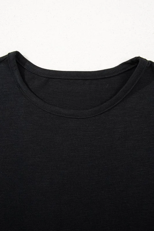 black flutter sleeve cotton top - Image 7