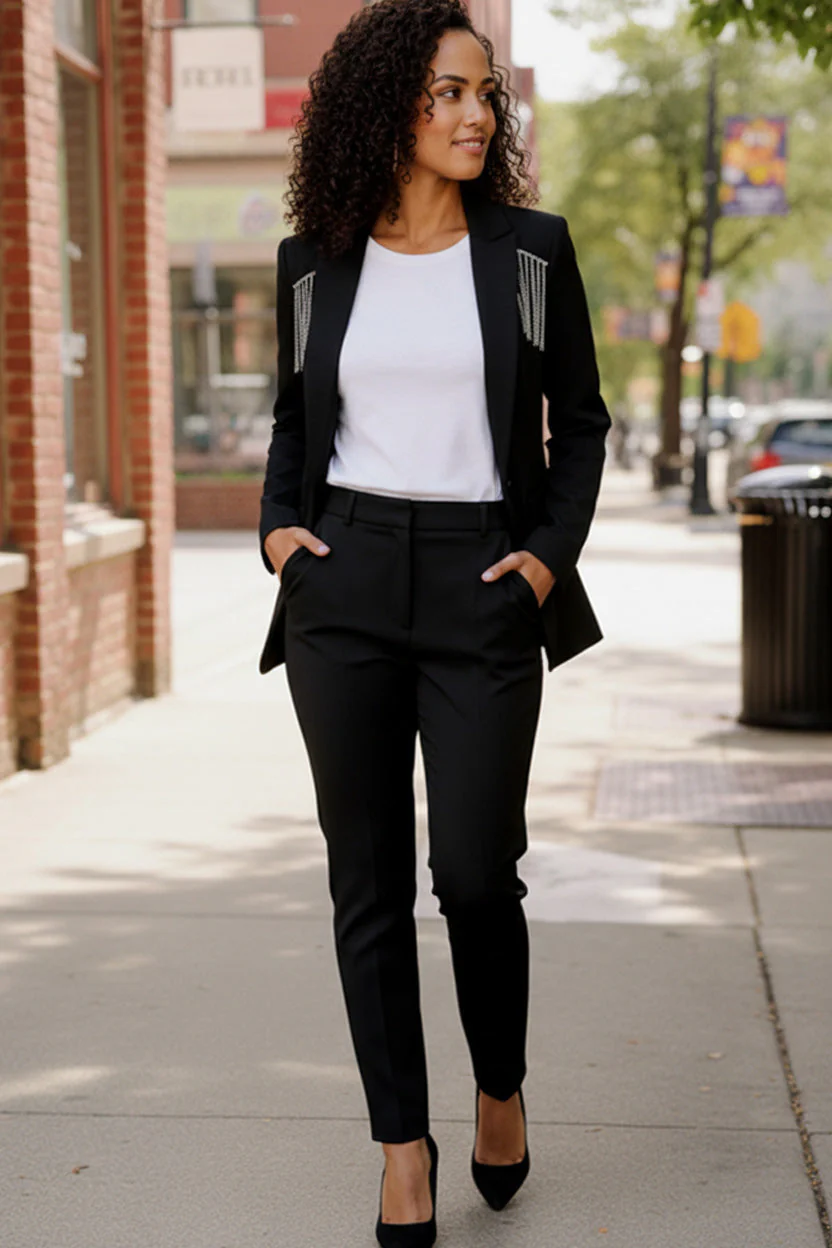 Holiday Glam Tassel Blazer - Image 3