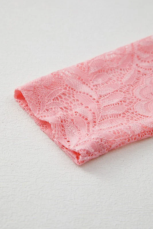 Blossom Floral Lace Sheer Long Sleeve Top - Image 2