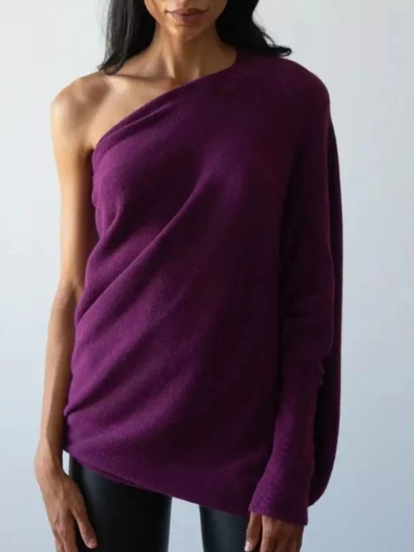 Boat Neck Long Sleeve Sweater - Image 26