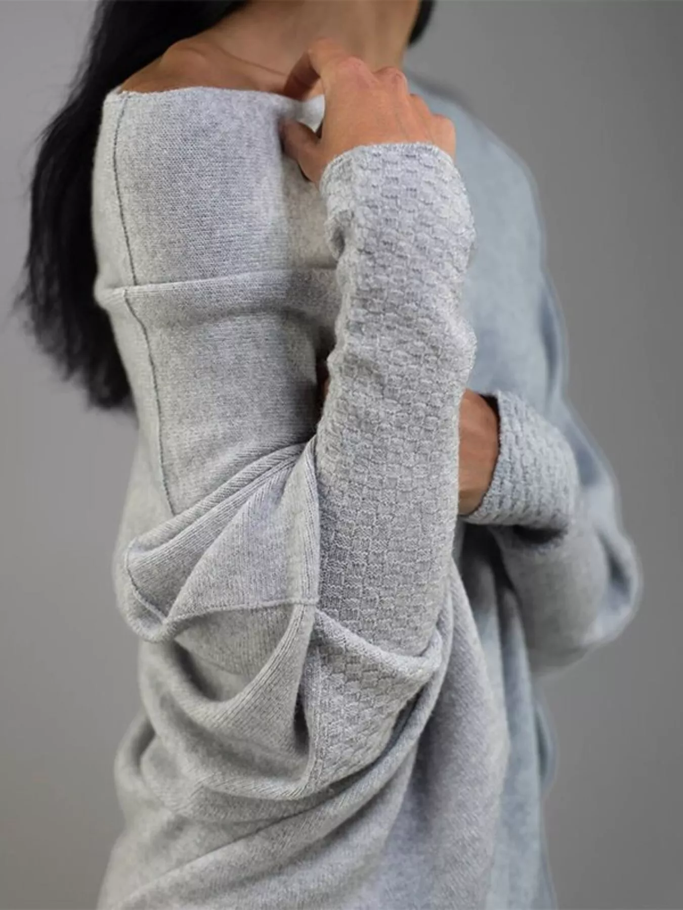 Boat Neck Long Sleeve Sweater - Image 8