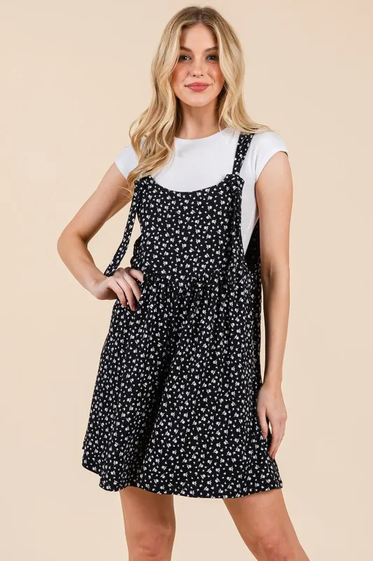 BOMBOM Floral Print Overalls with Pockets - Image 4