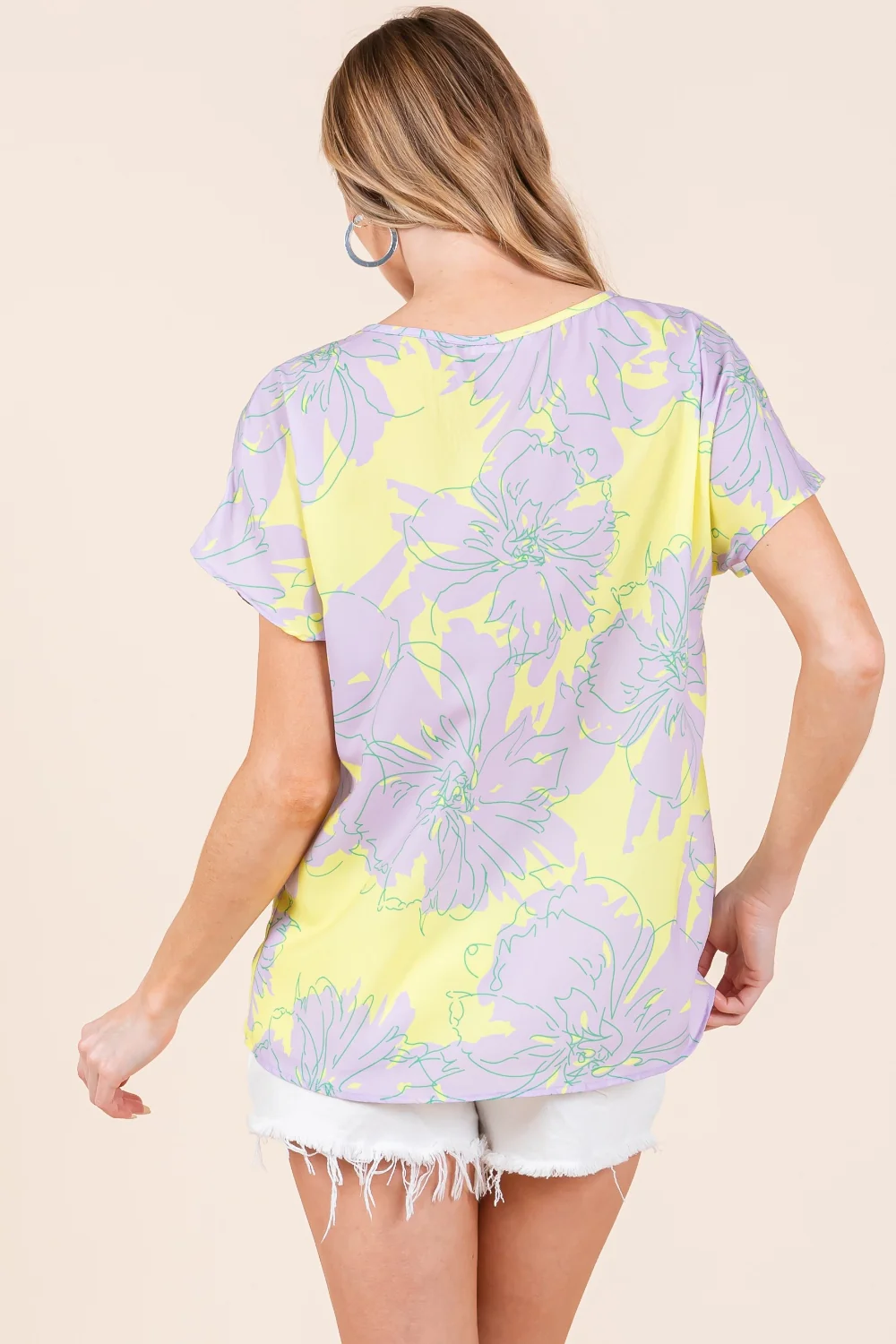 BOMBOM Floral Short Sleeve T-Shirt - Image 2