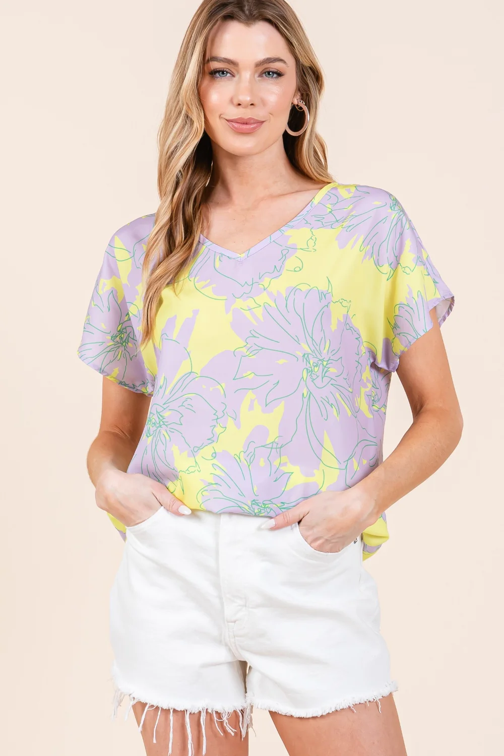 BOMBOM Floral Short Sleeve T-Shirt - Image 3