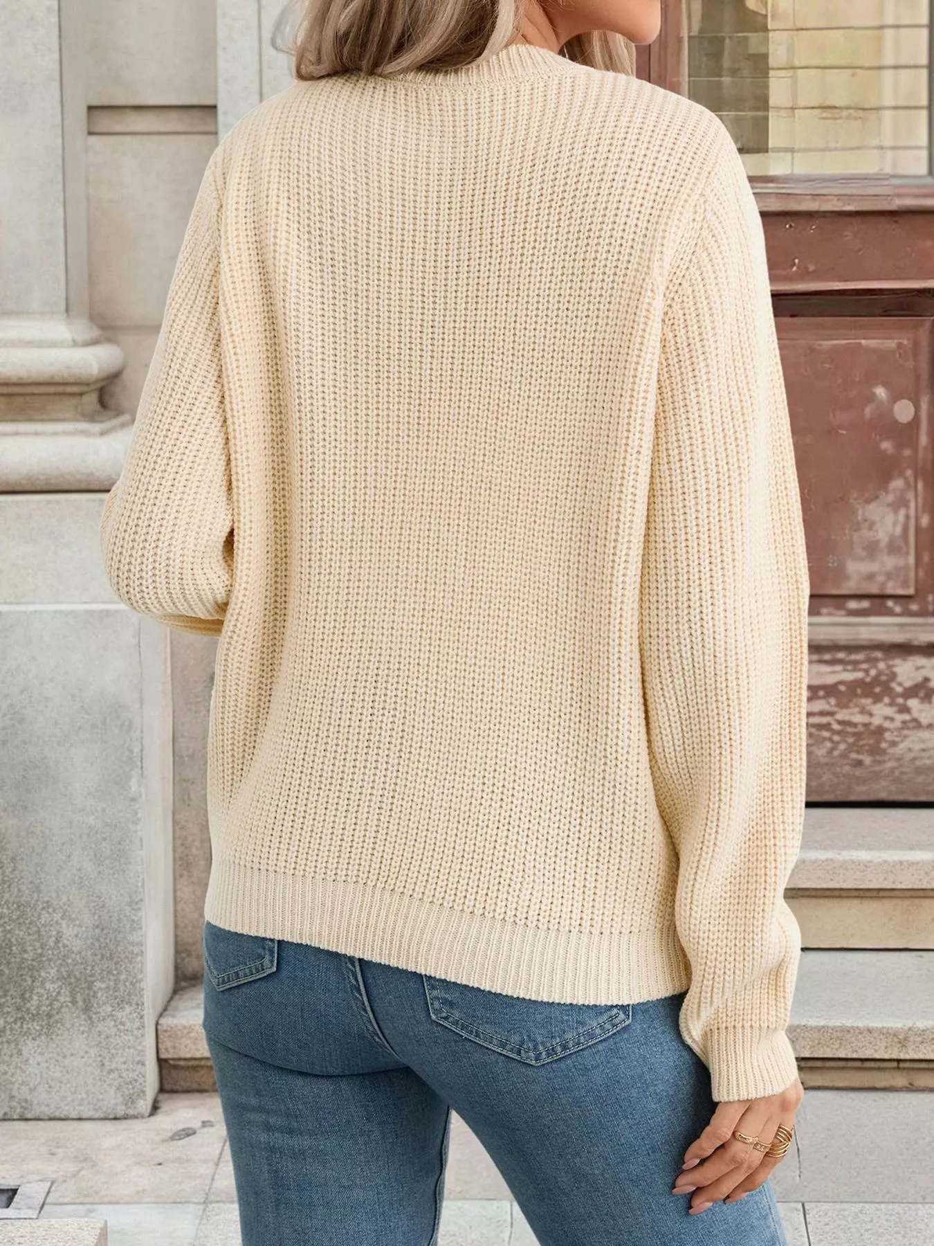 Bow Button Up Long Sleeve Cardigan - Image 5