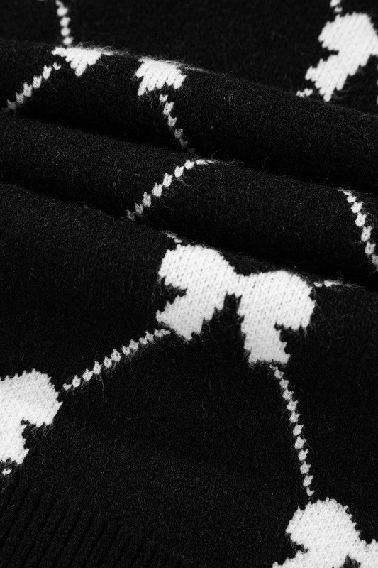 Bow Colorblock Quarter-Zip Collared Sweater - Image 17