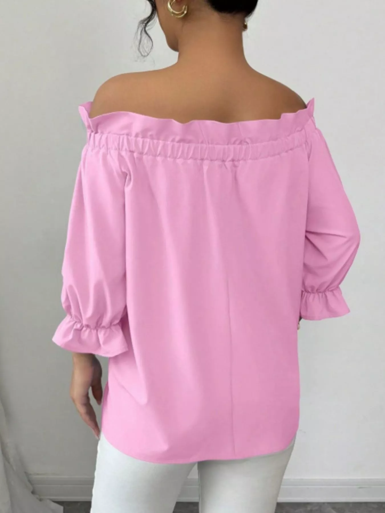 Bow Flounce Sleeve Blouse - Image 20