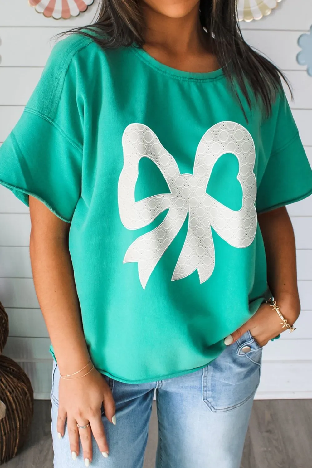 Bow Graphic Short Sleeve T-Shirt - Image 13