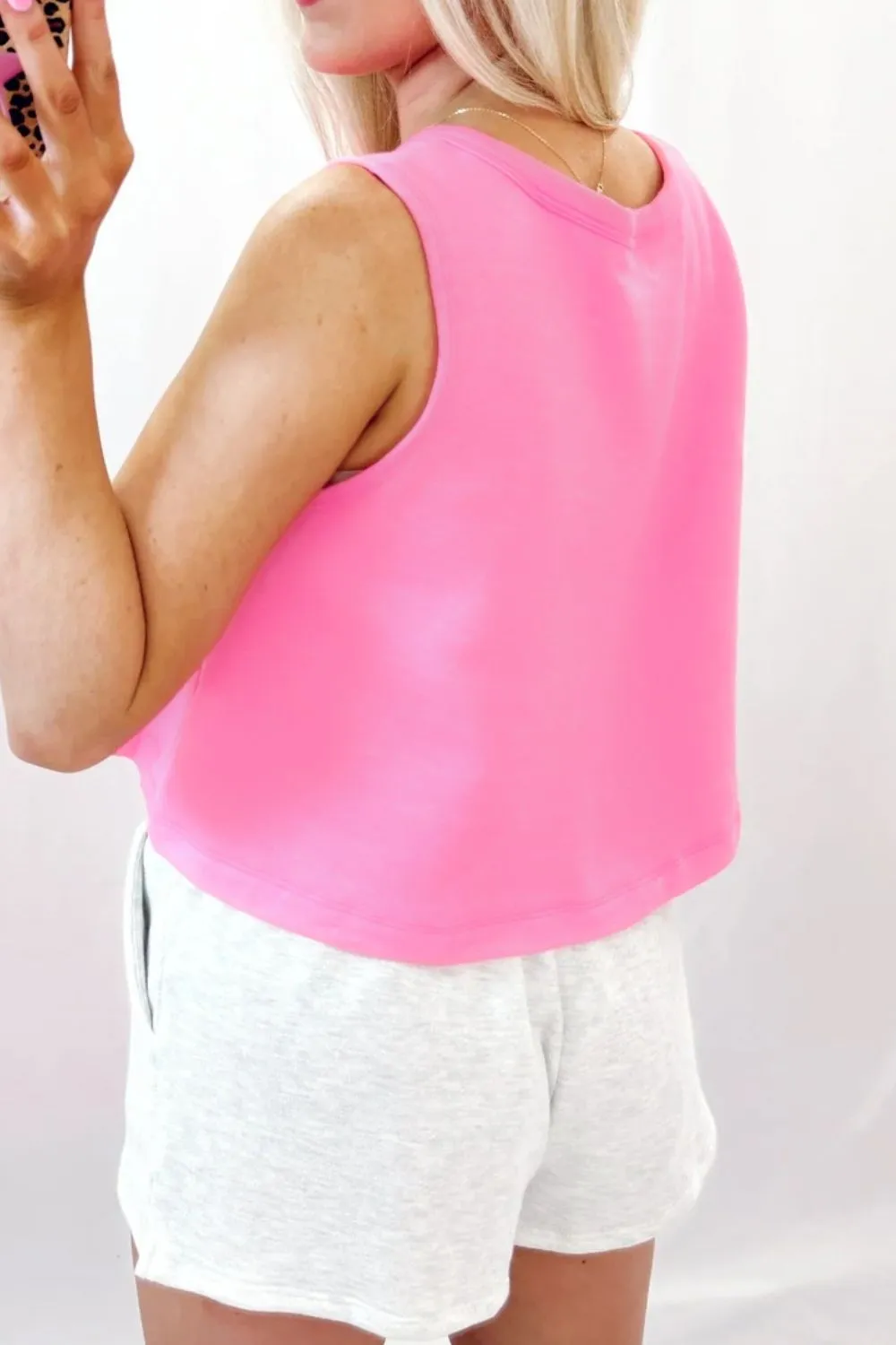 Bow Print Boxy Fit Tank Top - Image 3